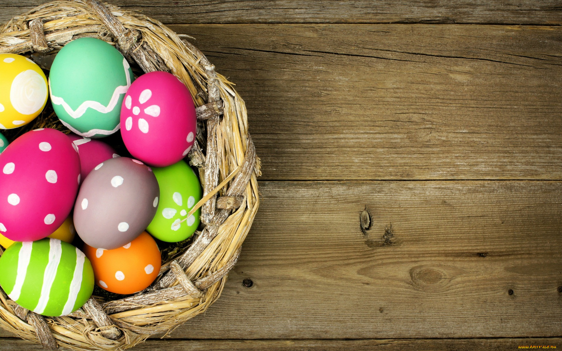 , , , holiday, easter, spring, wood, happy, eggs, colorful